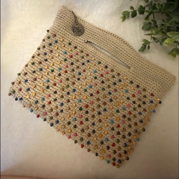 Hand-Stitched Beaded Clutch from the Sak; NWOT - Picture 1 of 8